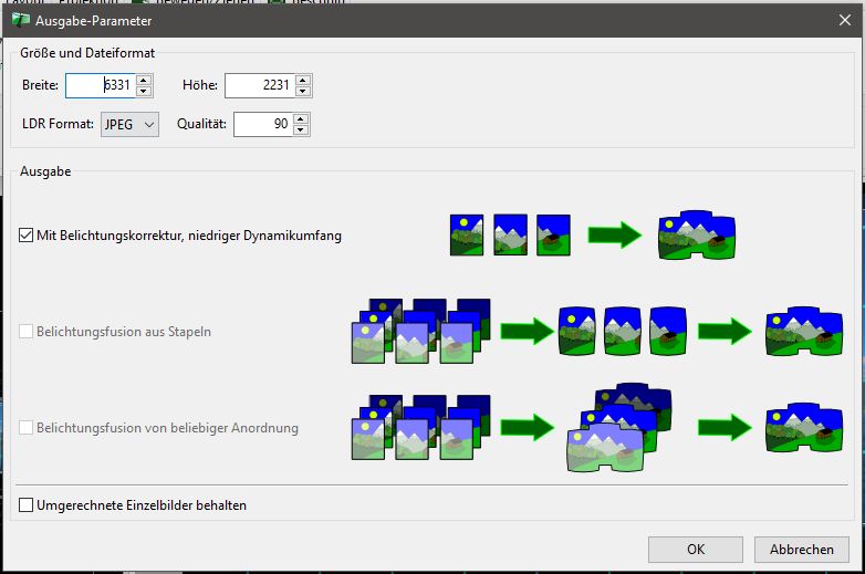 Der letzte Schritt ist das Zusammenf&uuml;gen der Einzelbilder